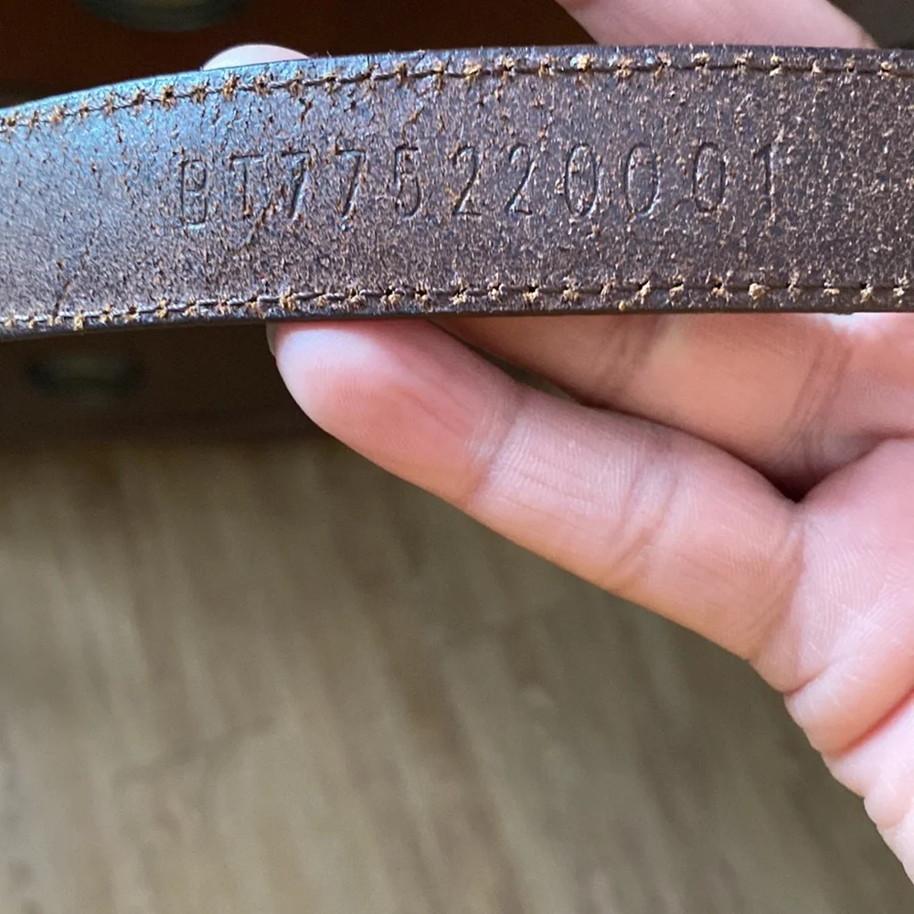 Fossil Brown Leather Belt with Silver buckle and medallions Size - Small